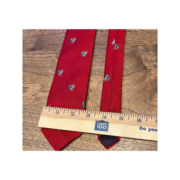 Vintage Cervantes Walt Disney Mickey Mouse Red Holiday Tie – Made in USA - Picture 7 of 7